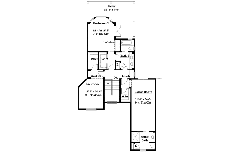 Home Plan - Floor Plan - Upper Floor for Colonial House Plan #930-228 - 3 bed, 3 bath