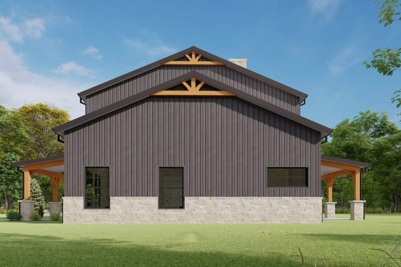 Dream House Plan - Exterior - Other Elevation 1 for Barndominium House Plan #1092-48 - 5 bed, 3 bath