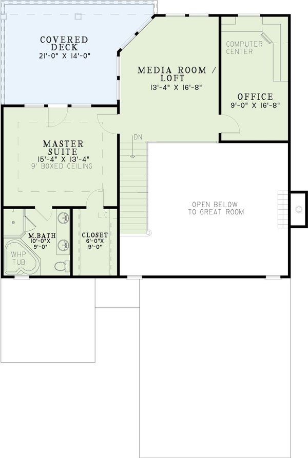 Dream House Plan - Traditional Floor Plan - Upper Floor Plan #17-2123