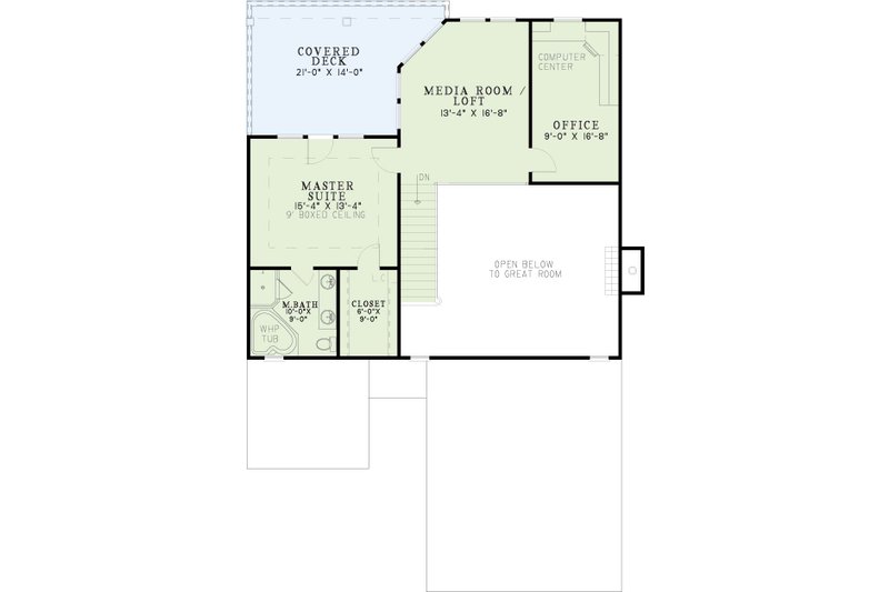 Dream House Plan - Floor Plan - Upper Floor for Traditional House Plan #17-2123 - 3 bed, 2 bath