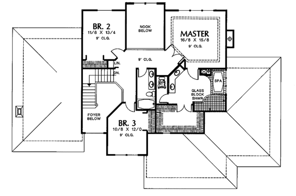House Blueprint - Mediterranean Floor Plan - Upper Floor Plan #48-715