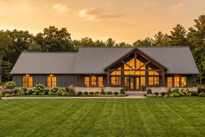 House Plan Design - Exterior - Front Elevation for Barndominium House Plan #1089-78 - 3 bed, 3.5 bath