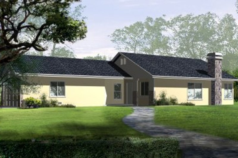 Traditional Style House Plan - 3 Beds 2 Baths 1303 Sq/Ft Plan #1-229