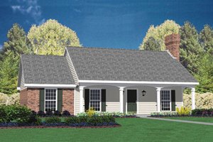 Ranch Exterior - Front Elevation Plan #36-103