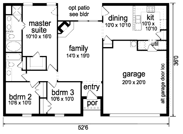 Traditional Floor Plan - Main Floor Plan #84-300