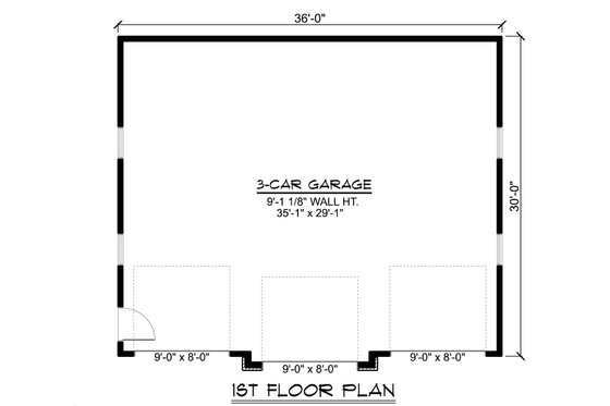Floor Plan - Main Floor for Modern House Plan #1064-316, 0 bath