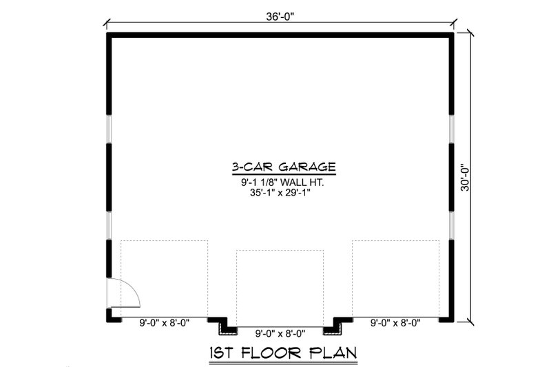 House Blueprint - Floor Plan - Main Floor for Modern House Plan #1064-316, 0 bath