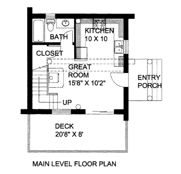 Log Floor Plan - Main Floor Plan #117-587