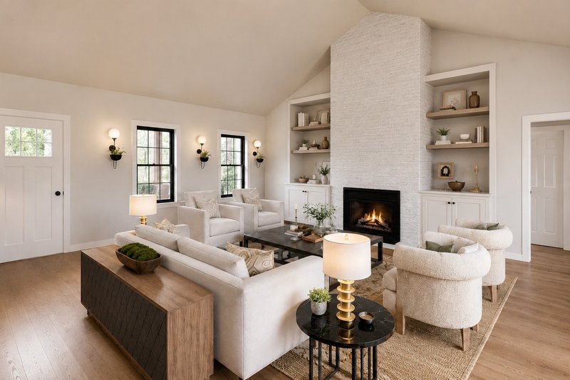 Architectural House Design - Interior - Family Room for Farmhouse House Plan #1064-508 - 3 bed, 2.5 bath