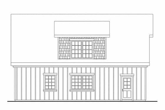 Exterior - Other Elevation for Farmhouse House Plan #124-893, 1 bath