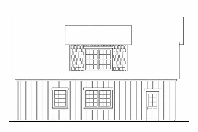 Architectural House Design - Exterior - Other Elevation for Farmhouse House Plan #124-893, 1 bath