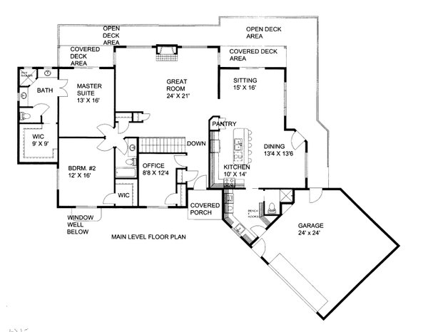 Craftsman Floor Plan - Main Floor Plan #117-960