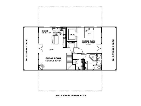 Farmhouse Floor Plan - Main Floor Plan #117-929