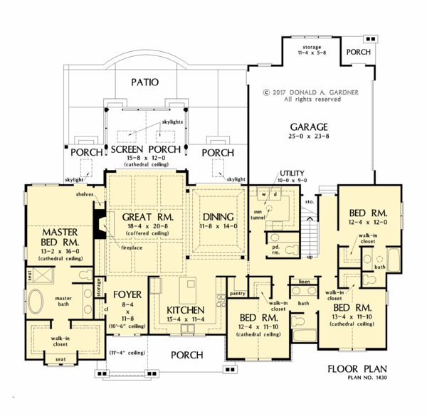 Home Plan - Ranch Floor Plan - Main Floor Plan #929-1059