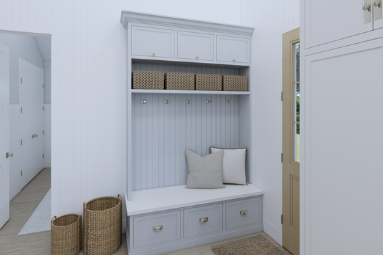Interior - Entry for Farmhouse House Plan #1114-105 - 2 bed, 1 bath