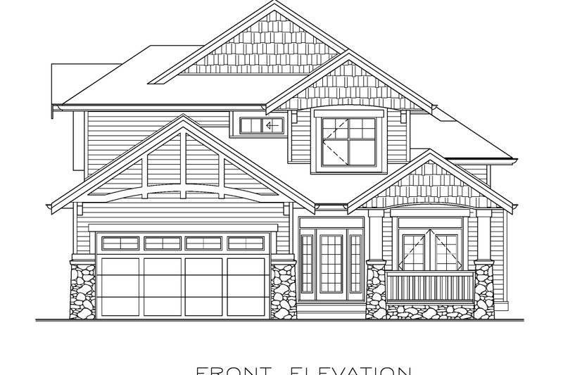 Dream House Plan - Exterior - Front Elevation 3 for Craftsman House Plan #1100-159 - 3 bed, 2.5 bath