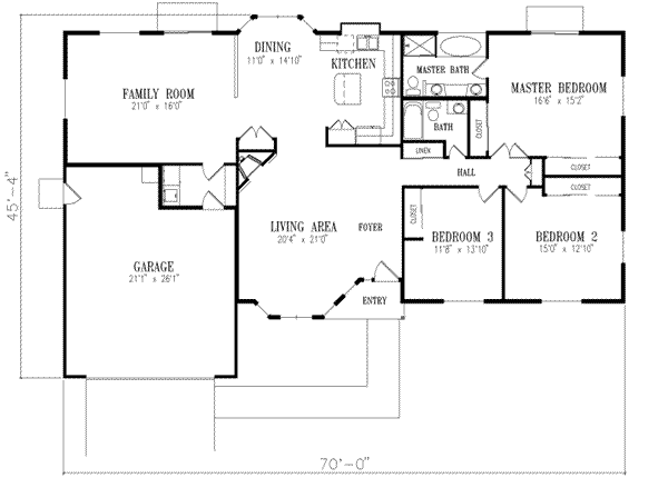 Home Plan - Adobe / Southwestern Floor Plan - Main Floor Plan #1-453