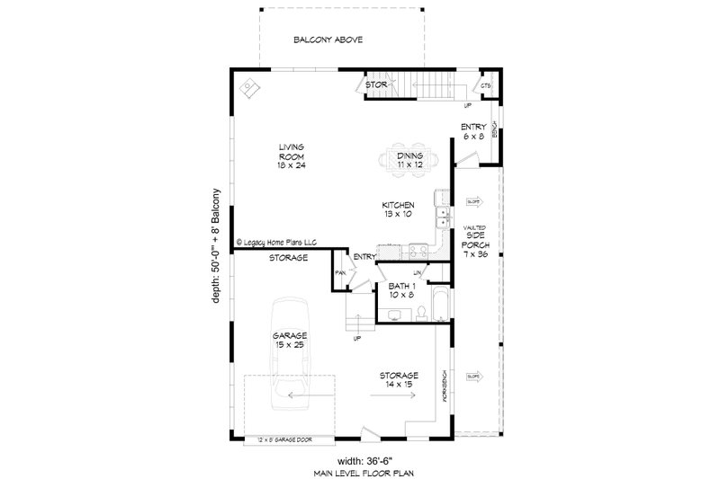 Country Style House Plan - 1 Beds 2 Baths 2139 Sq/Ft Plan #932-674 ...