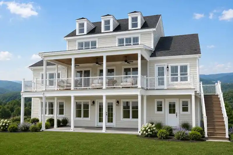 Dream House Plan - Exterior - Rear Elevation for Colonial House Plan #1116-46 - 4 bed, 4 bath