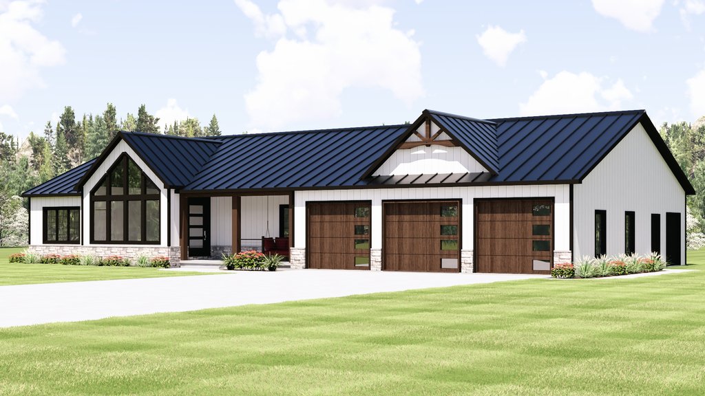 Exterior - Front Elevation 2 for Craftsman House Plan #1064-458 - 3 bed, 2 bath