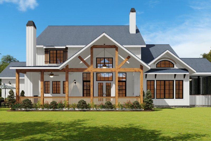 Architectural House Design - Exterior - Rear Elevation for Farmhouse House Plan #54-572 - 4 bed, 4.5 bath