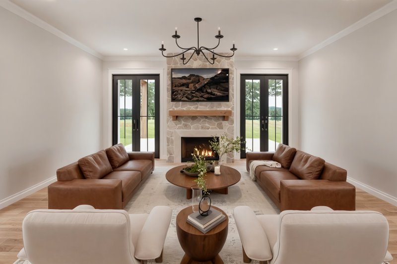 House Design - Interior - Family Room 1 for Farmhouse House Plan #1074-111 - 4 bed, 2 bath
