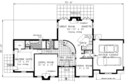 European Style House Plan - 4 Beds 3.5 Baths 2411 Sq/Ft Plan #3-200 