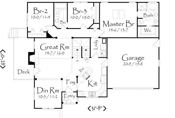 Traditional Floor Plan - Main Floor Plan #71-102