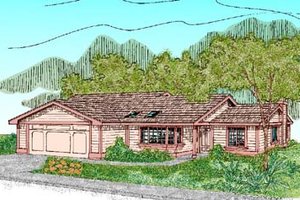 Ranch Exterior - Front Elevation Plan #60-455