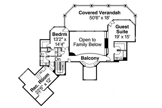 Floor Plan - Upper Floor House Plan #124-884 - 4 bed, 4.5 bath
