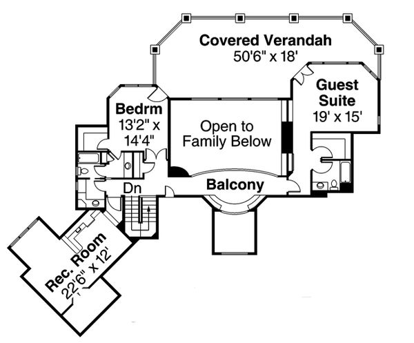 Dream House Plan - Floor Plan - Upper Floor Plan #124-884