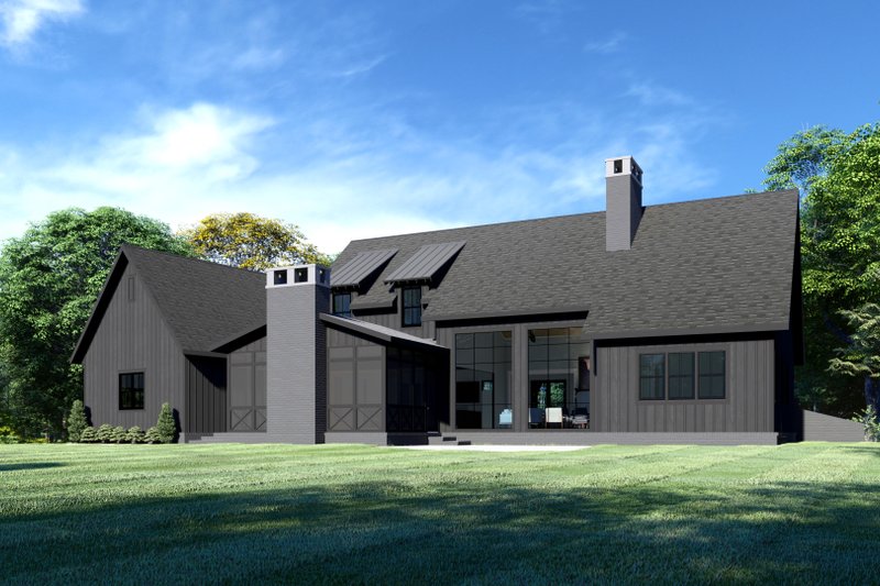 Architectural House Design - Exterior - Rear Elevation for Farmhouse House Plan #1088-1 - 5 bed, 5.5 bath