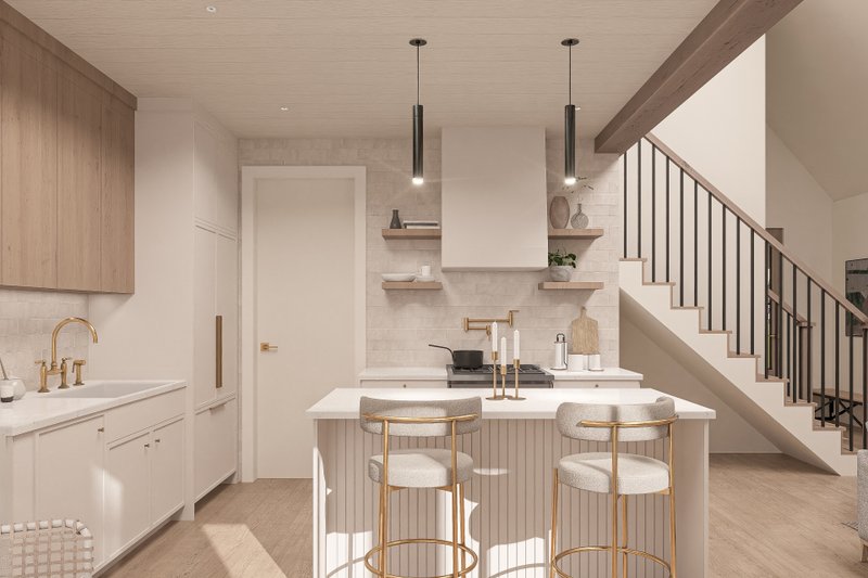 Home Plan - Interior - Kitchen 1 for Cabin House Plan #1114-2 - 2 bed, 2 bath