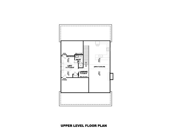 Cottage Floor Plan - Upper Floor Plan #1117-11