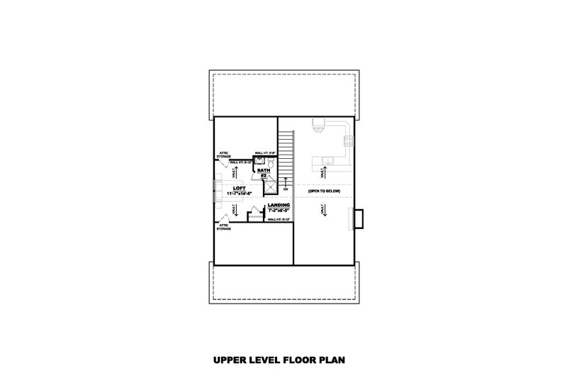 House Plan Design - Floor Plan - Upper Floor for Cottage House Plan #1117-11 - 2 bed, 2.5 bath