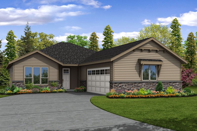 Dream House Plan - Ranch Exterior - Front Elevation Plan #124-1096