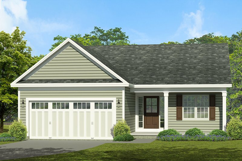 Dream House Plan - Ranch Exterior - Front Elevation Plan #1010-1