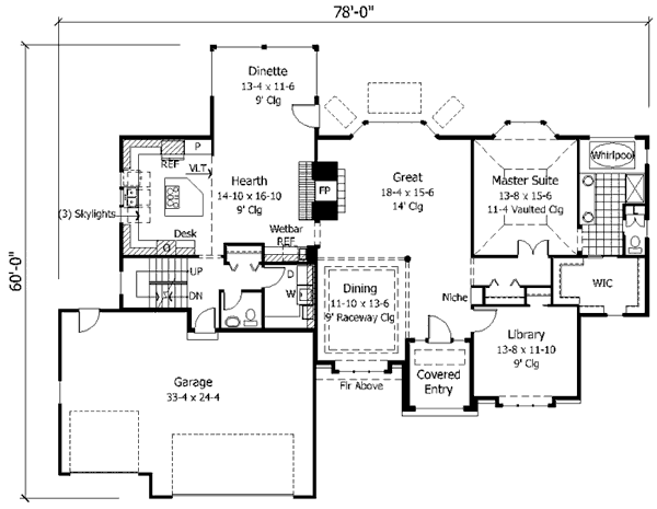 European Floor Plan - Main Floor Plan #51-139