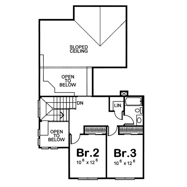 Dream House Plan - Floor Plan - Upper Floor for Farmhouse House Plan #20-2659 - 4 bed, 2.5 bath