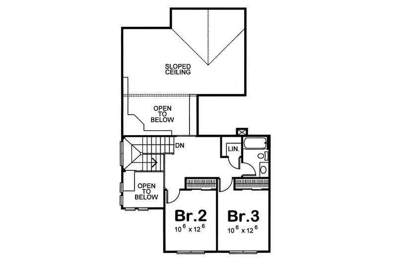 Dream House Plan - Floor Plan - Upper Floor for Farmhouse House Plan #20-2659 - 4 bed, 2.5 bath