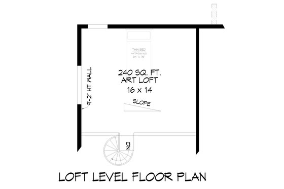 Floor Plan - Upper Floor for Southern House Plan #932-834 - 2 bed, 2.5 bath