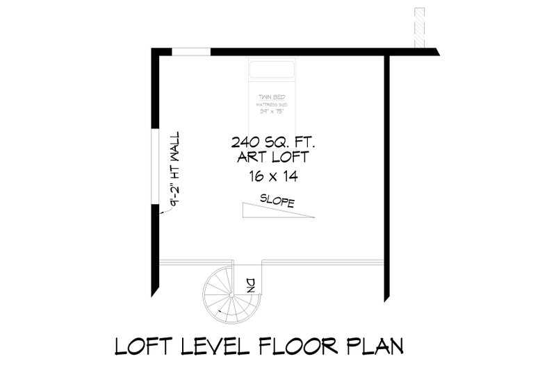 Architectural House Design - Floor Plan - Upper Floor for Southern House Plan #932-834 - 2 bed, 2.5 bath