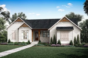 Ranch Exterior - Front Elevation Plan #1081-8