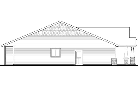 Exterior - Other Elevation for Craftsman House Plan #124-1211 - 3 bed, 2 bath