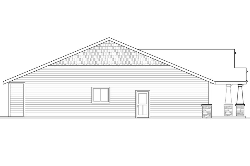 House Blueprint - Exterior - Other Elevation for Craftsman House Plan #124-1211 - 3 bed, 2 bath