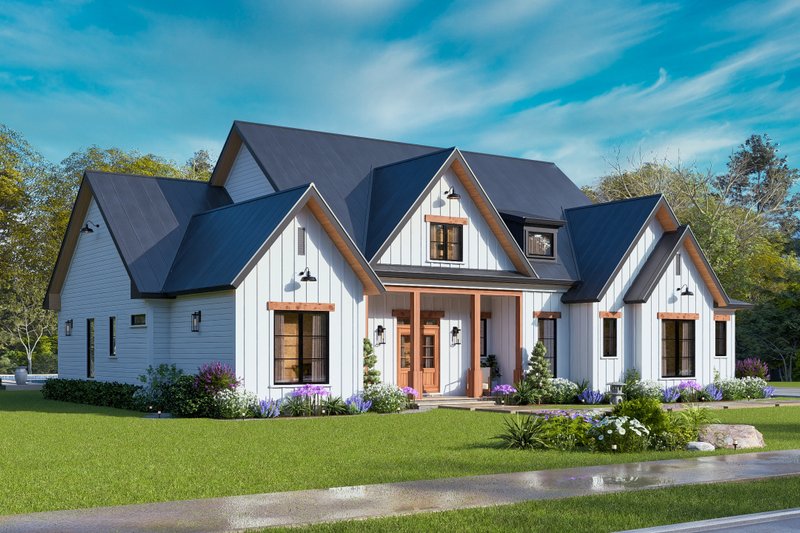 House Design - Exterior - Front Elevation 7 for Farmhouse House Plan #119-473 - 3 bed, 3.5 bath
