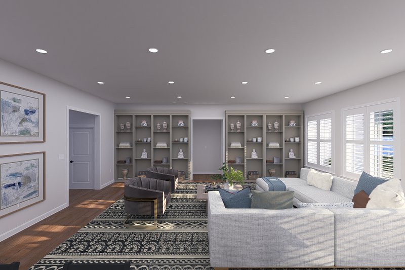House Design - Interior - Family Room 1 for Farmhouse House Plan #1060-347 - 4 bed, 4.5 bath