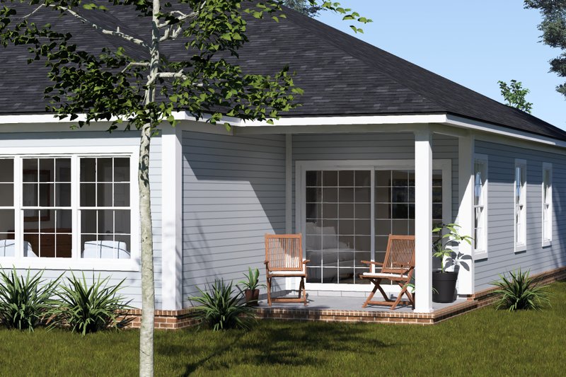 Architectural House Design - Exterior - Covered Porch for Cottage House Plan #513-2461 - 3 bed, 2 bath
