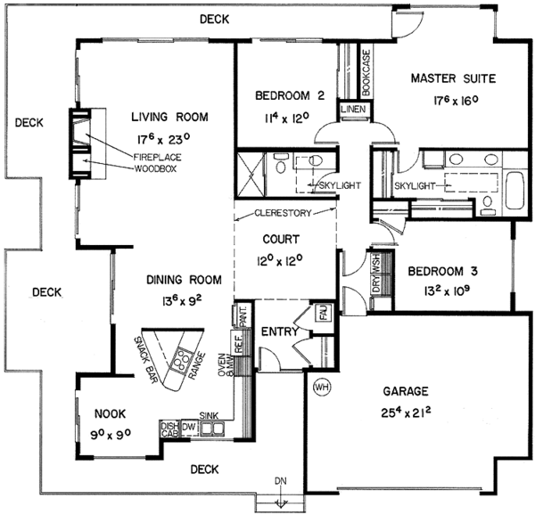 Home Plan - Contemporary Floor Plan - Main Floor Plan #60-690