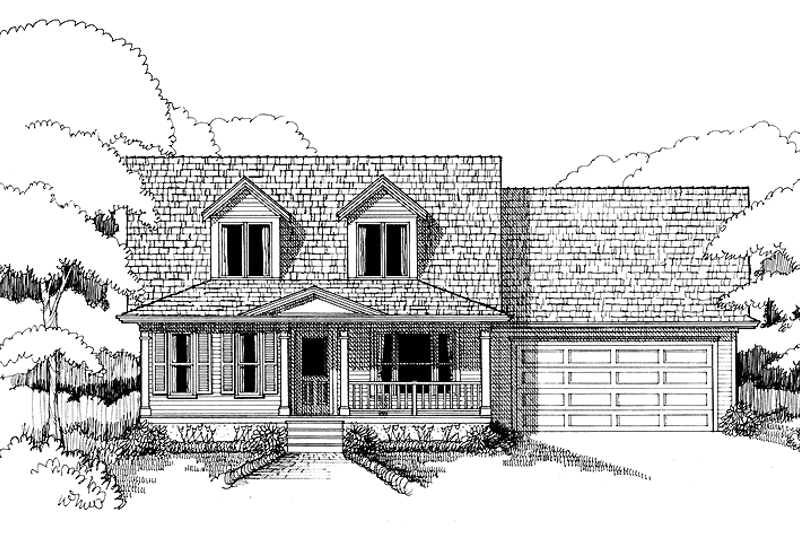 Architectural House Design - Country Exterior - Front Elevation Plan #79-289
